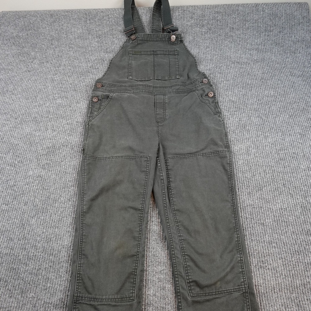 REI Cooperative Trailsmith Overalls Womens 8 Gray Twill Bib Stretch Workwear